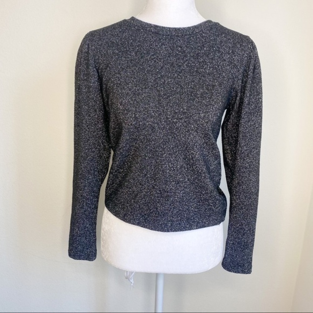 Zara long sleeves with metallic accent sweater